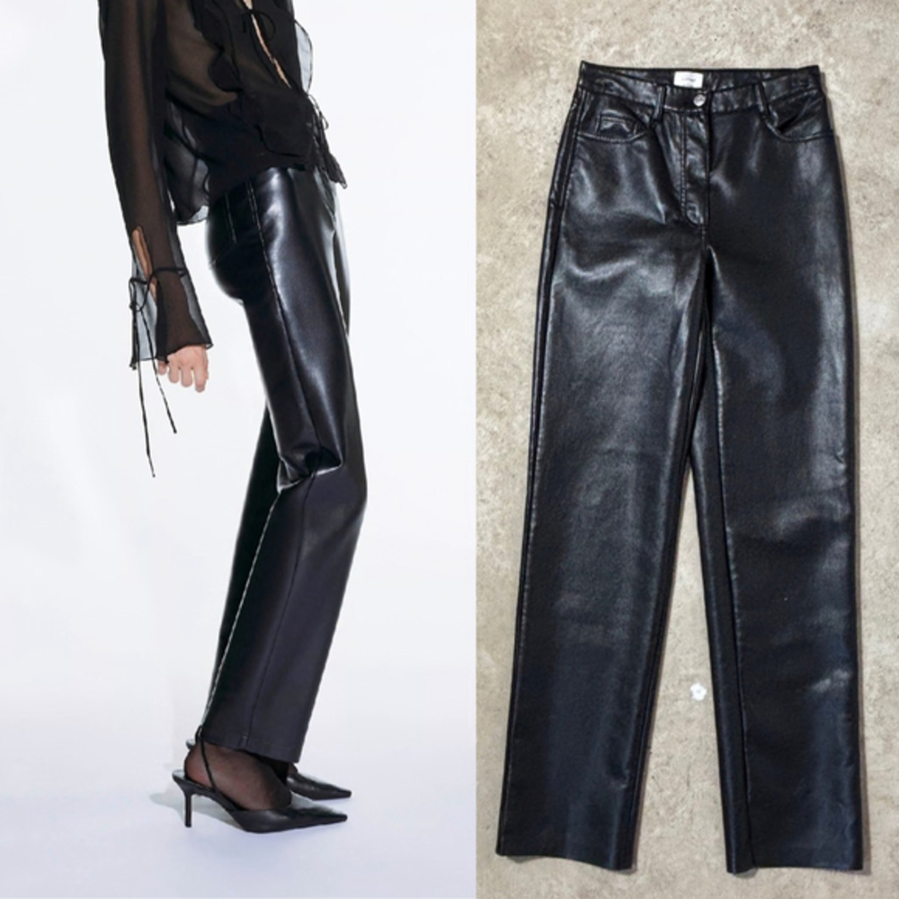 Wilfred The Melina™ Pant Women’s Size 2 Black Vegan Leather High Rise Long